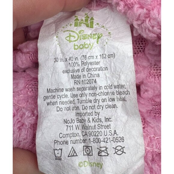 Disney Baby Pink Fleece Minnie Mouse Popcorn Plush Blanket 30" x 40" Soft & Cozy - Picture 5 of 6